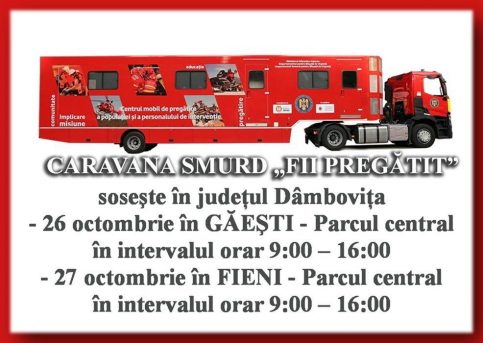 Caravana SMURD ,,Fii pregătit!” vine în județul Dâmbovița