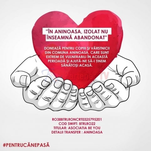 COVID-19. Semenii contează pentru tinerii care au inițiat proiectul ”În Aninoasa, izolat nu înseamnă abandonat”