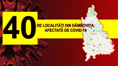40 de localități dâmbovițene din cele 89, afectate de COVID-19. Situația cazurilor pe fiecare localitate în parte