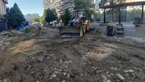 VIDEO. Piața Revoluției din municipiul Târgoviște, este în plin proces de reabilitare și modernizare