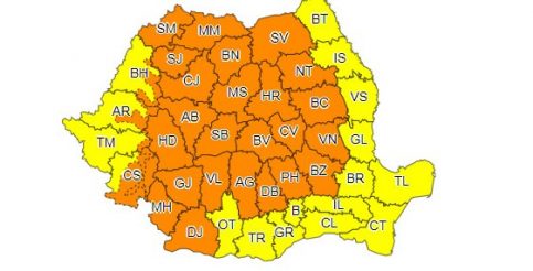 Județul Dâmbovița sub COD PORTOCALIU de ploi, valabil în intervalul 26 septembrie, ora 09:00 – 27 septembrie, ora 03:00