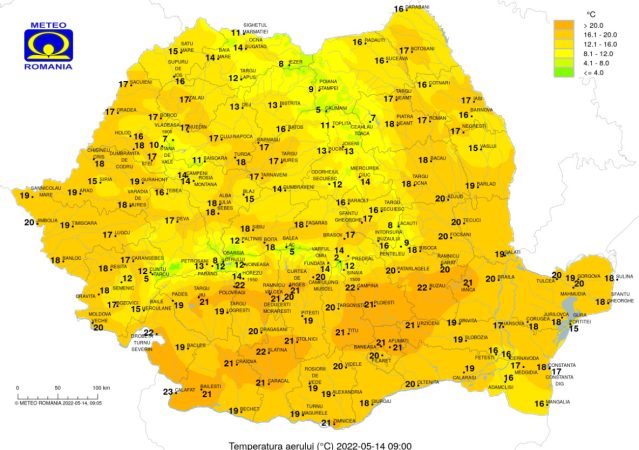 Vremea, 14 mai 2022, va fi cald afară, dar meteorologii anunță furtuni după orele prânzului