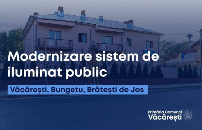 Modernizarea sistemului de iluminat public în comuna Văcărești