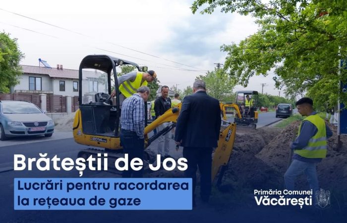 Rețea de gaze la Brăteștii de Jos