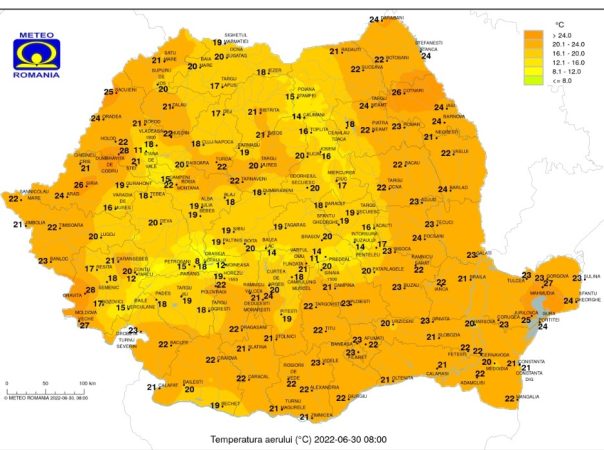 Vremea se menține caniculară, după-amiază furtuni