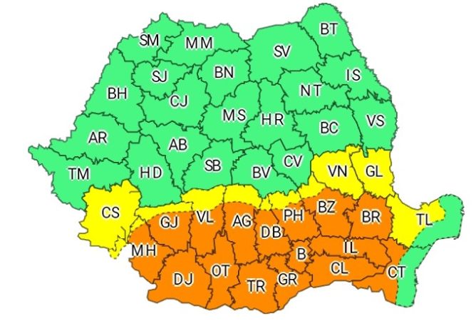 ATENȚIE, o nouă zi de FOC, după-amiază, nu este exclus să apară FURTUNI