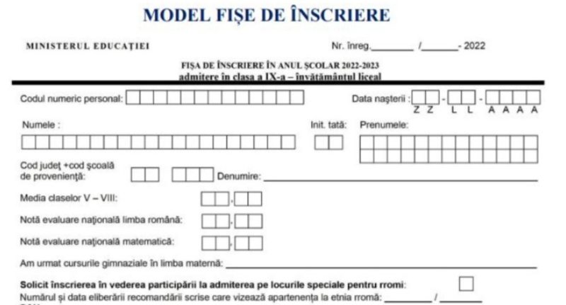 Luni, 4 iulie 2022, se dă startul înscrierilor la liceu