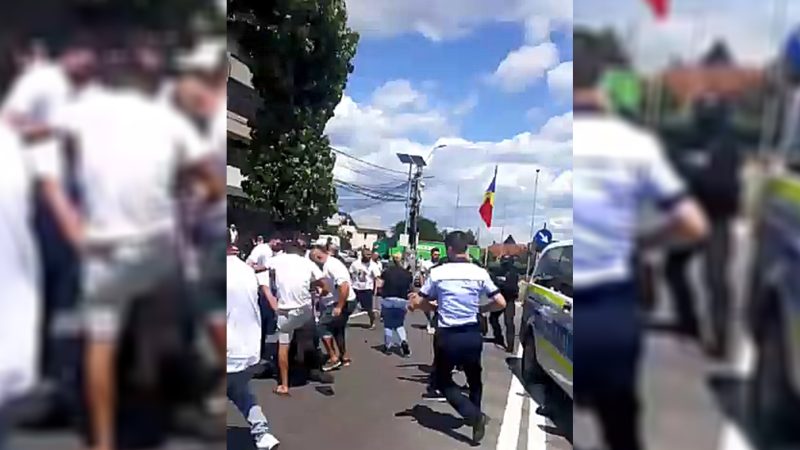 REȚINERI după scandalul din Târgoviște unde cinci polițiștii au fost agresați în plină stradă
