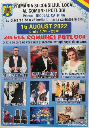 Comuna Potlogi este în sărbătoare de Sfantă Maria Mare, luni, 15 august