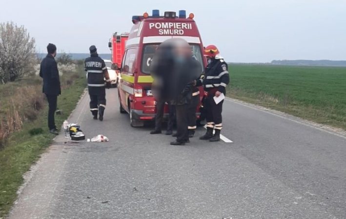 Accident în comuna Corbii Mari, pe DN 61