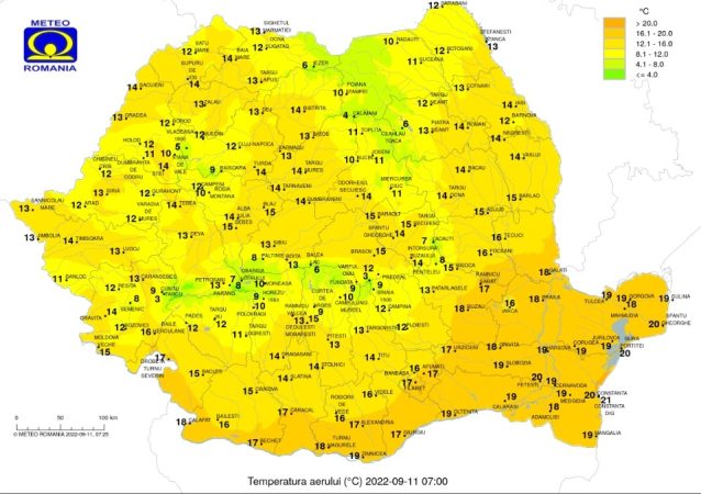 11 septembrie 2022, potrivit ANM, în sud-estul ţării vremea se va menţine caldă