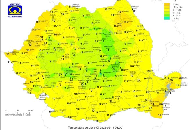 Vremea între vară și toamnă în zilele următoare