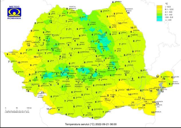 21 septembrie, vremea în toate țara, temperaturi destul de scăzute