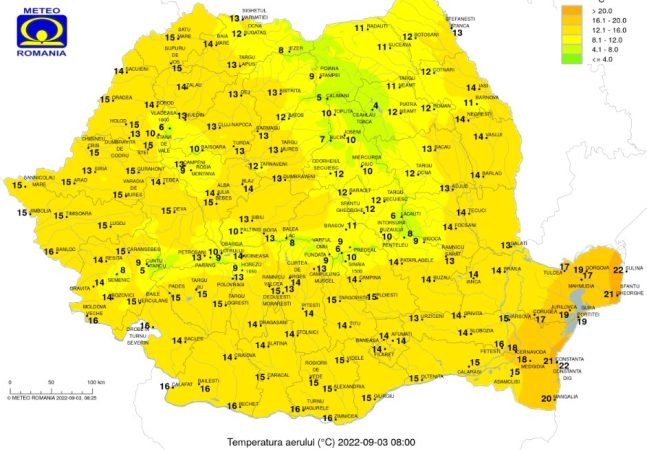 Vreme ploioasă în majoritatea zonelor, toamnă își spune cuvântul