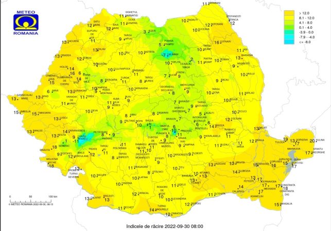 Vremea în ultima zi de septembrie