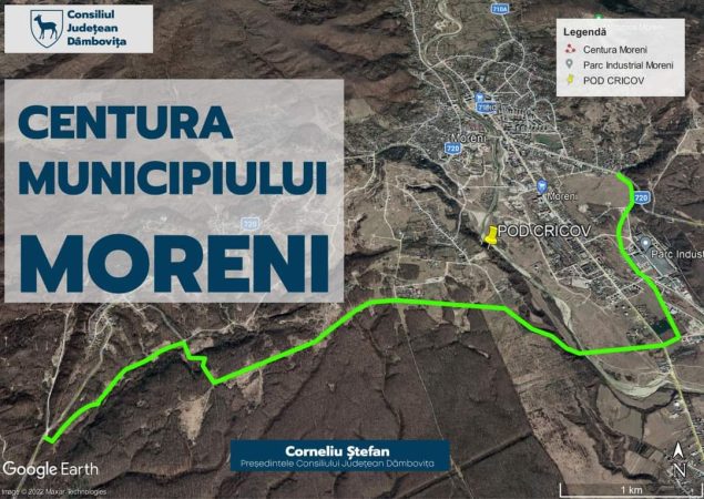 CJ Dâmbovița anunță că va realiza o centură ocolitoare pentru Moreni, se realizează studiul de fezabilitate