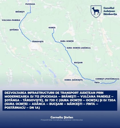 CJ Dâmbovița a aprobat indicatorii tehnici și economici pentru modernizarea DJ 712, DJ 720 C și DJ 720 A