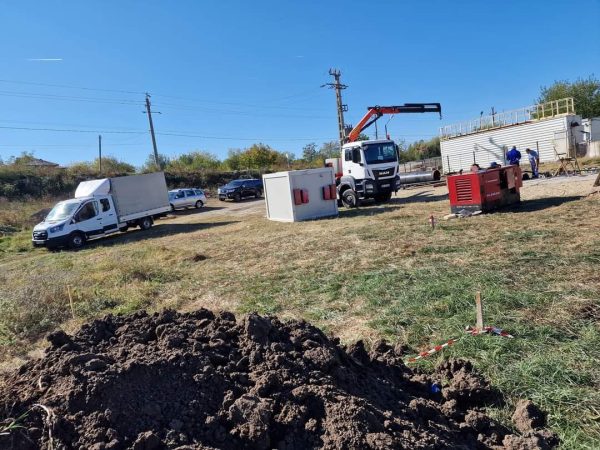 La Niculeşti, se lucrează la instalarea Stației Reglare Măsurare pentru distribuția de gaze naturale