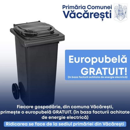 Anunț important pentru locuitorii comunei Văcărești