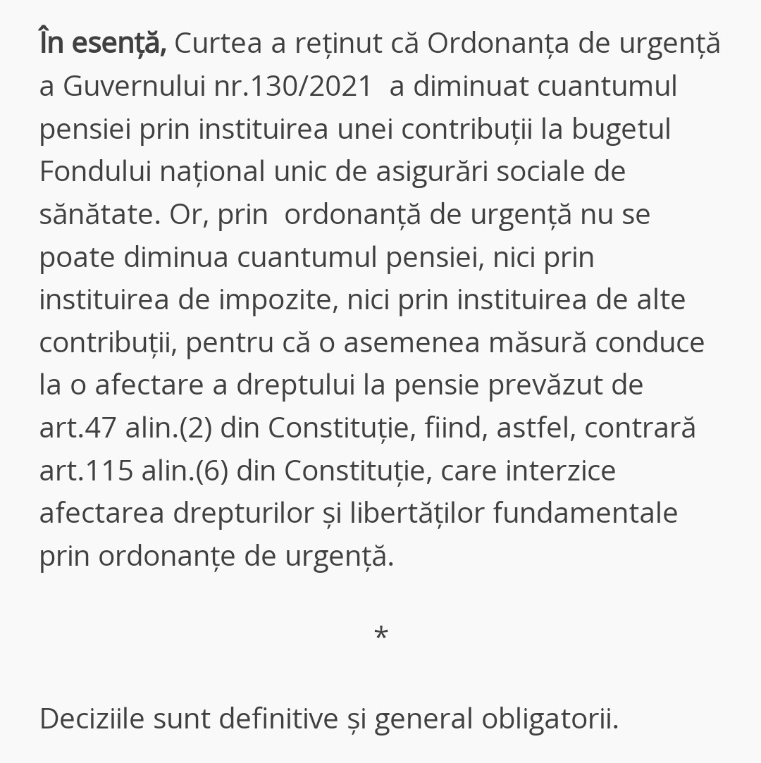 DECIZIE, CCR a anulat ordonanța