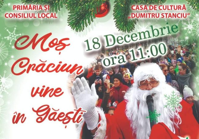 La Găești, Moș Crăciun sosește cu trăsura lui fermecată
