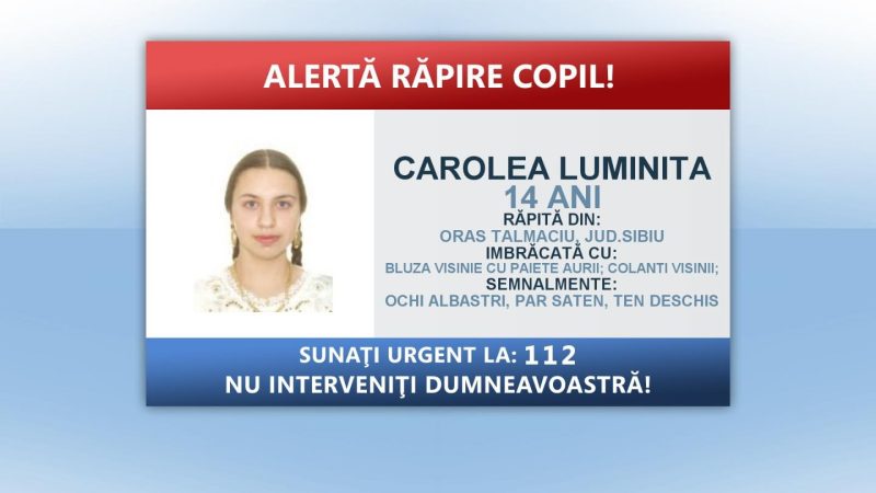 ALERTĂ RĂPIRE COPIL