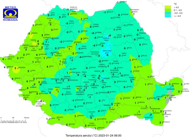 Cum este vremea astăzi, 24 ianuarie 2023,la Târgoviște, maxima de 2 grade Celsius