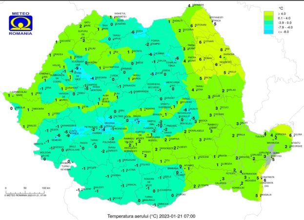 Prognoza meteo pentru sâmbătă, 21 ianuarie 2023, ploi și temperaturi scăzute