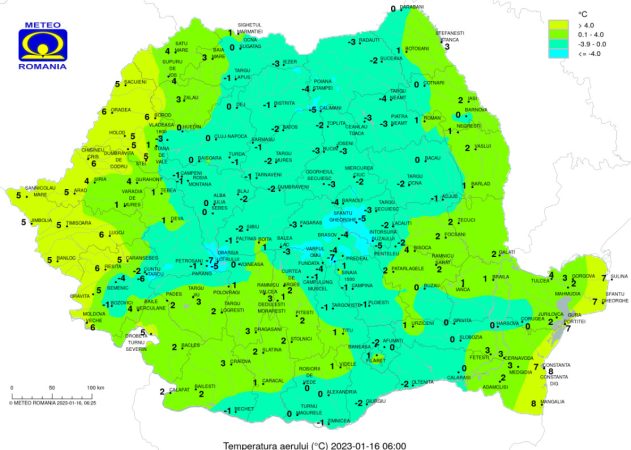 Prognoza meteo pentru luni, 16 ianuarie 2023