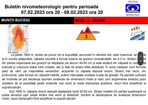 COD ROȘU de AVALANȘĂ, SALVAMONT FACE APEL LA RESPONSABILITATE