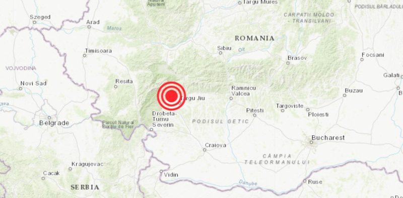 În noaptea de 16 februarie, 5 cutremure în zona OLTENIA, GORJ, unul de 4,2 ,altul de 3,4 și trei de 2,6, 2,1 și 2,3