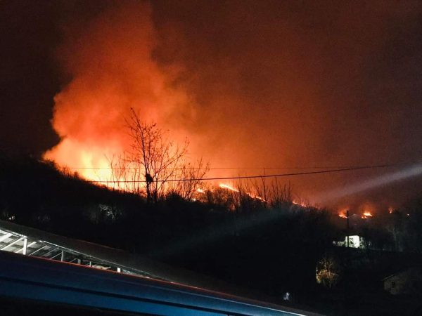 Noapte de foc pe dealurile din Ocnița. NU MAI DAȚI FOC VEGETAȚIEI!