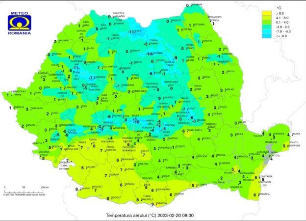 Prognoza meteo pentru luni, 20 februarie 2023, vremea va fi în continuare rece
