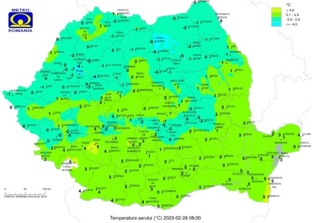 28 februarie, ultima zi calendaristică de iarnă aduce vreme rece în toată țara