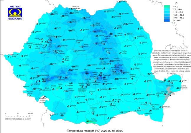 Prognoza meteo pentru miercuri, 8 februarie 2023, maxima la Târgoviște va atinge 1 grad Celsius