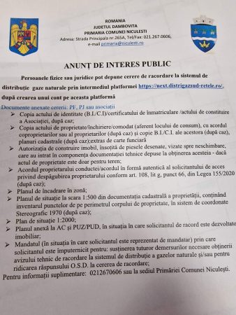ANUNȚ IMPORTANT făcut de primarul comunei Niculești, Dorinel Soare