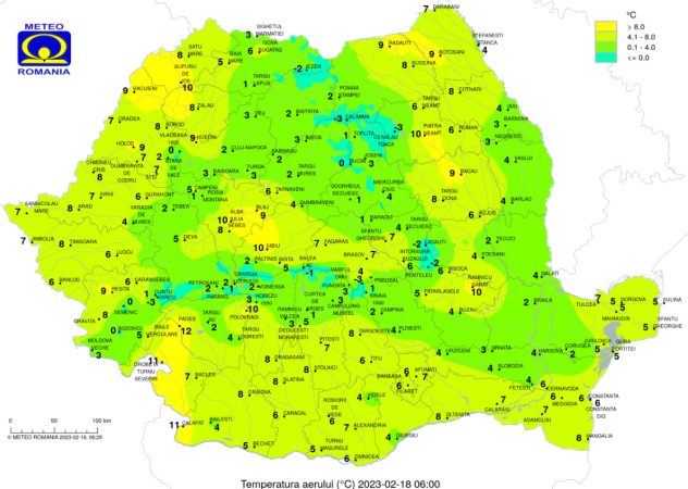 Prognoza meteo pentru sâmbătă, 18 februarie 2023