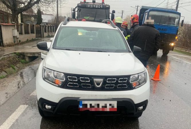 Accident rutier în comuna Ulmi, sat Viișoara, DN 72 Târgoviște-Găești