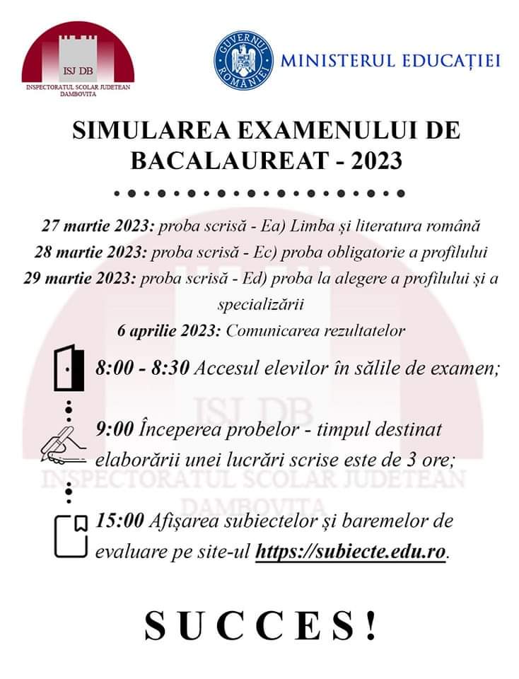 Simulare BAC 2023, astăzi, 27 martie, cu proba de limba română,subiecte și bareme