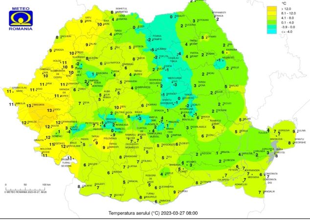 Prognoza meteo pentru luni, 27 martie 2023, vremea devine instabilă