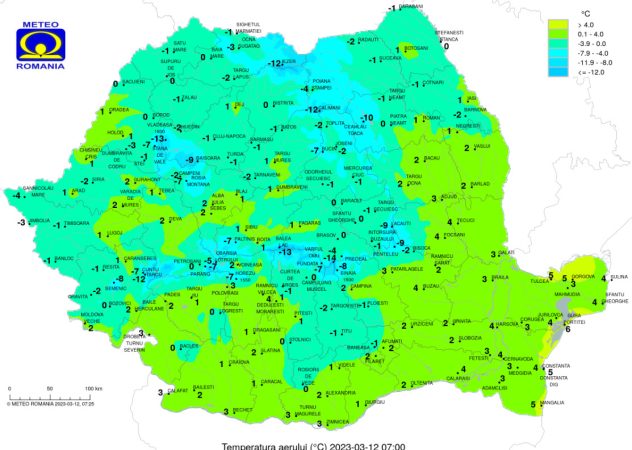Prognoza meteo, 12 martie 2023