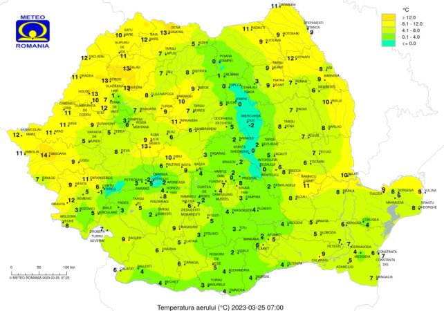 Prognoza meteo, după zile călduroase, un front atmosferic rece va aduce o răcire considerabilă a vremii în toată țara