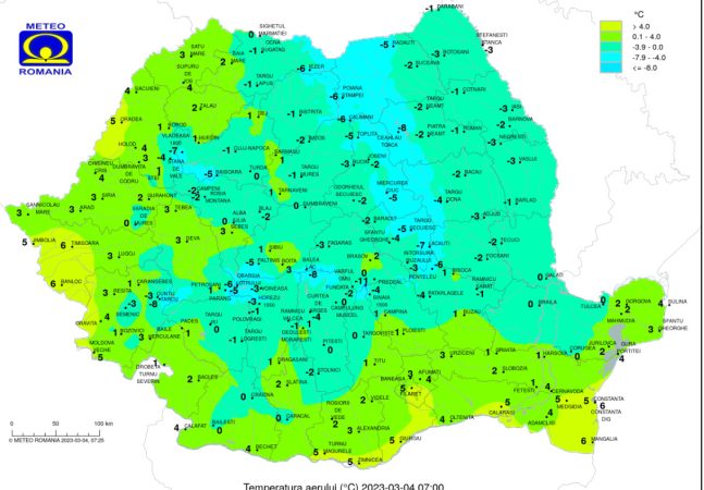 Prognoza meteo pentru sâmbătă, 4 martie 2023