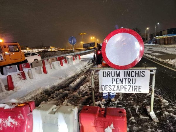 Situația drumurilor naționale închise pe fondul atenționării COD ROȘU de viscol