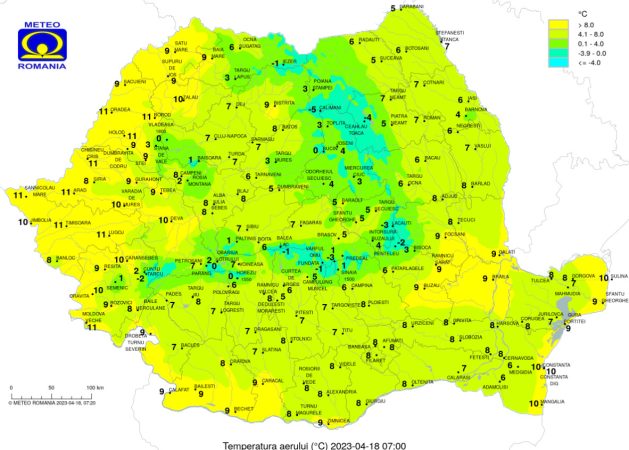 Prognoza meteo pentru marți,18 aprilie 2023
