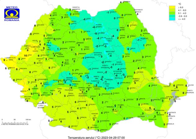 Prognoza meteo pentru sâmbătă, 29 aprilie 2023