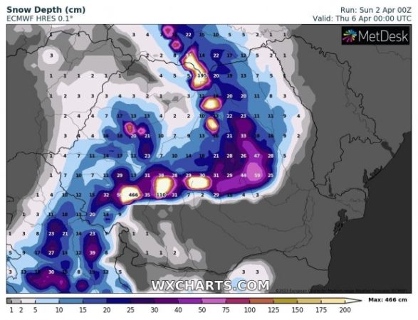 Alertă, din noaptea de marți, vortexul polar lovește toată țara, sunt așteptate ninsori și fenomene meteo extreme