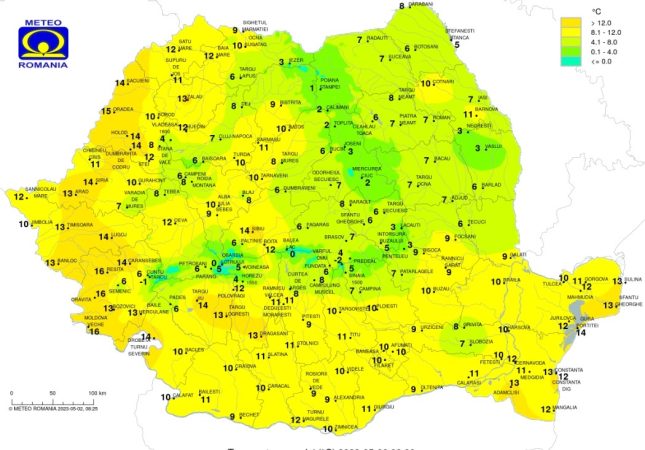 Prognoza meteo pentru marți, 2 mai 2023