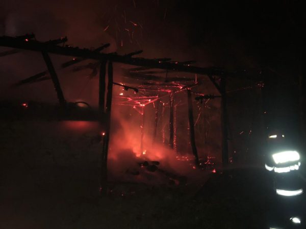 Incendiu izbucnit la o anexă gospodărească în comuna Iedera