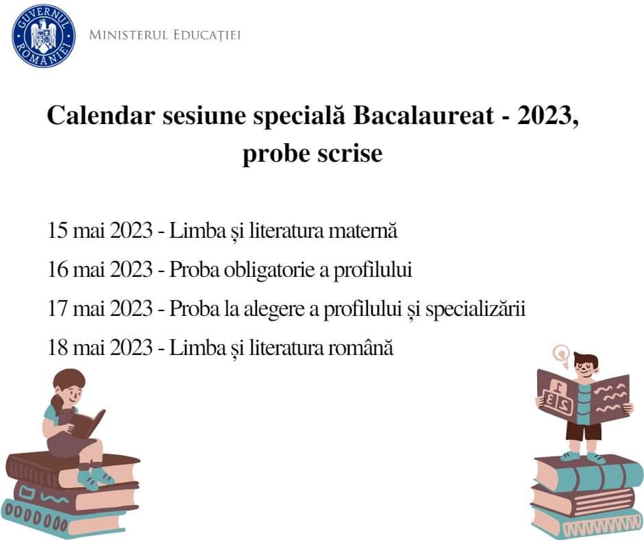 ÎNCEPE SESIUNEA SPECIALĂ a examenului de BACALAUREAT 2023